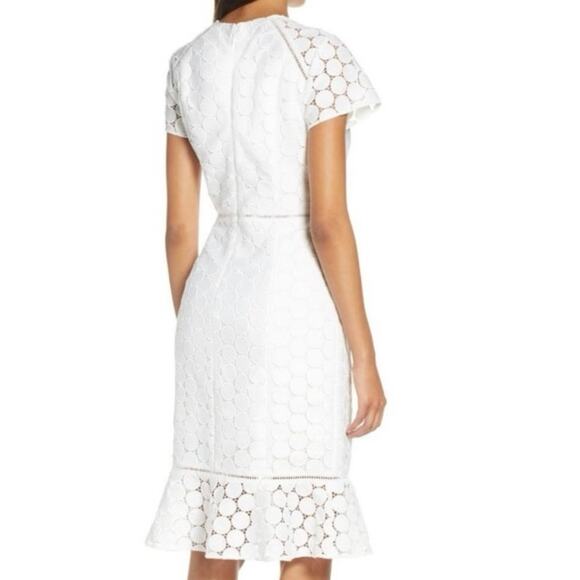 NWT Lilly Pulitzer Aliza White Midi Dress Polka Dot Lace Resort Women’s Size 8 - Picture 2 of 13